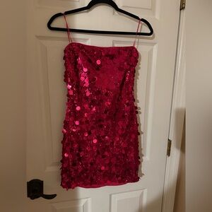 Windsor Bright Pink Sequin Party Dress
